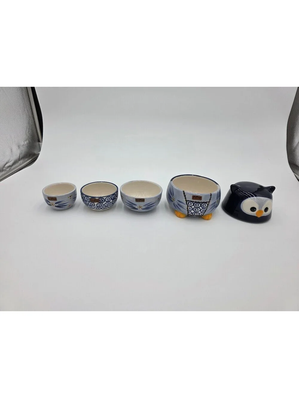 Ceramic Owl Measuring Cups Set - 5 Pieces